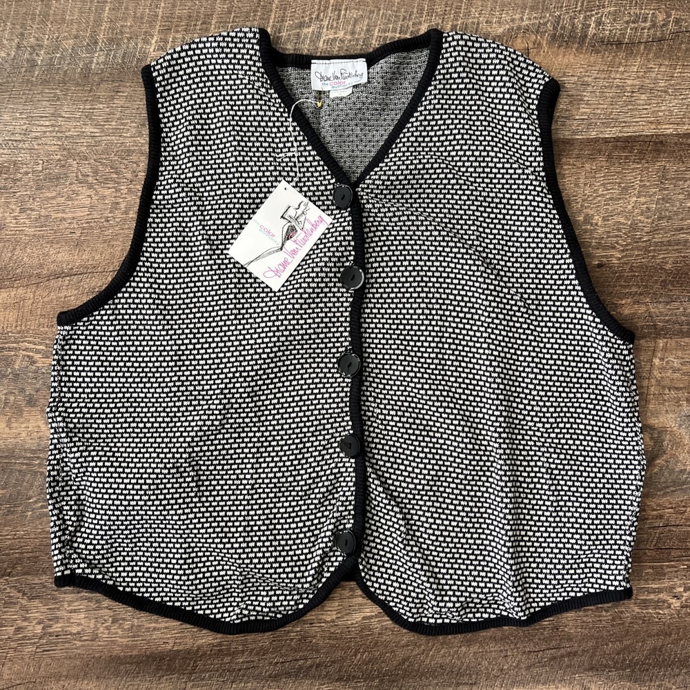 VTG Avon Diane Von Furstenberg Sleeveless Knit Button Front Vest Women 3X‎ USA